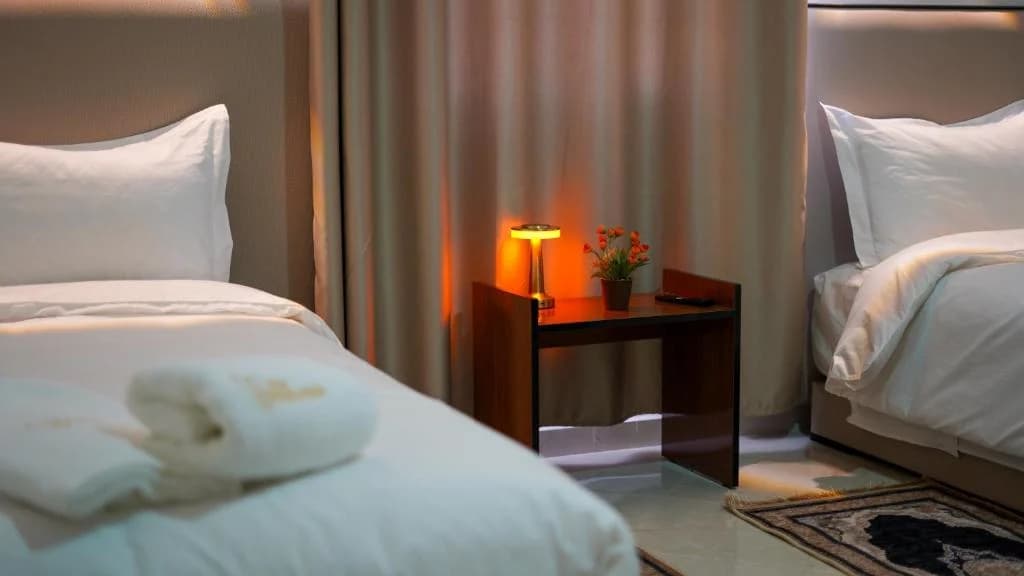 View of the Twin Room at Hotel Moukawama Dakhla